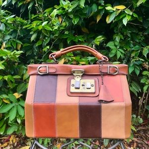 1970s Patchwork Leather Handbag